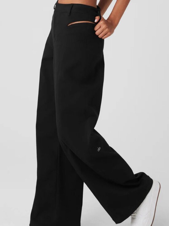 ALO Yoga Pants - Alo High-Waist Risk Taker Trouser Black XS